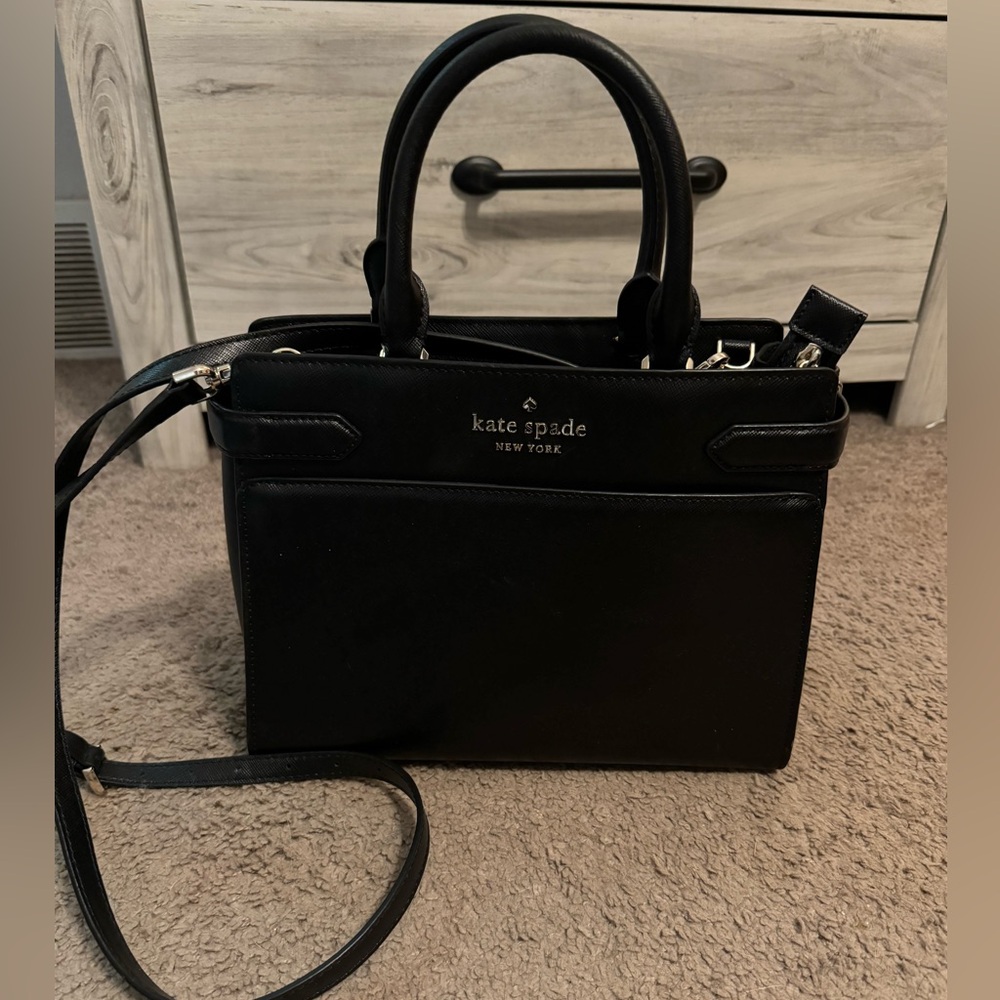 Kate spade medium black satchel/crossbody